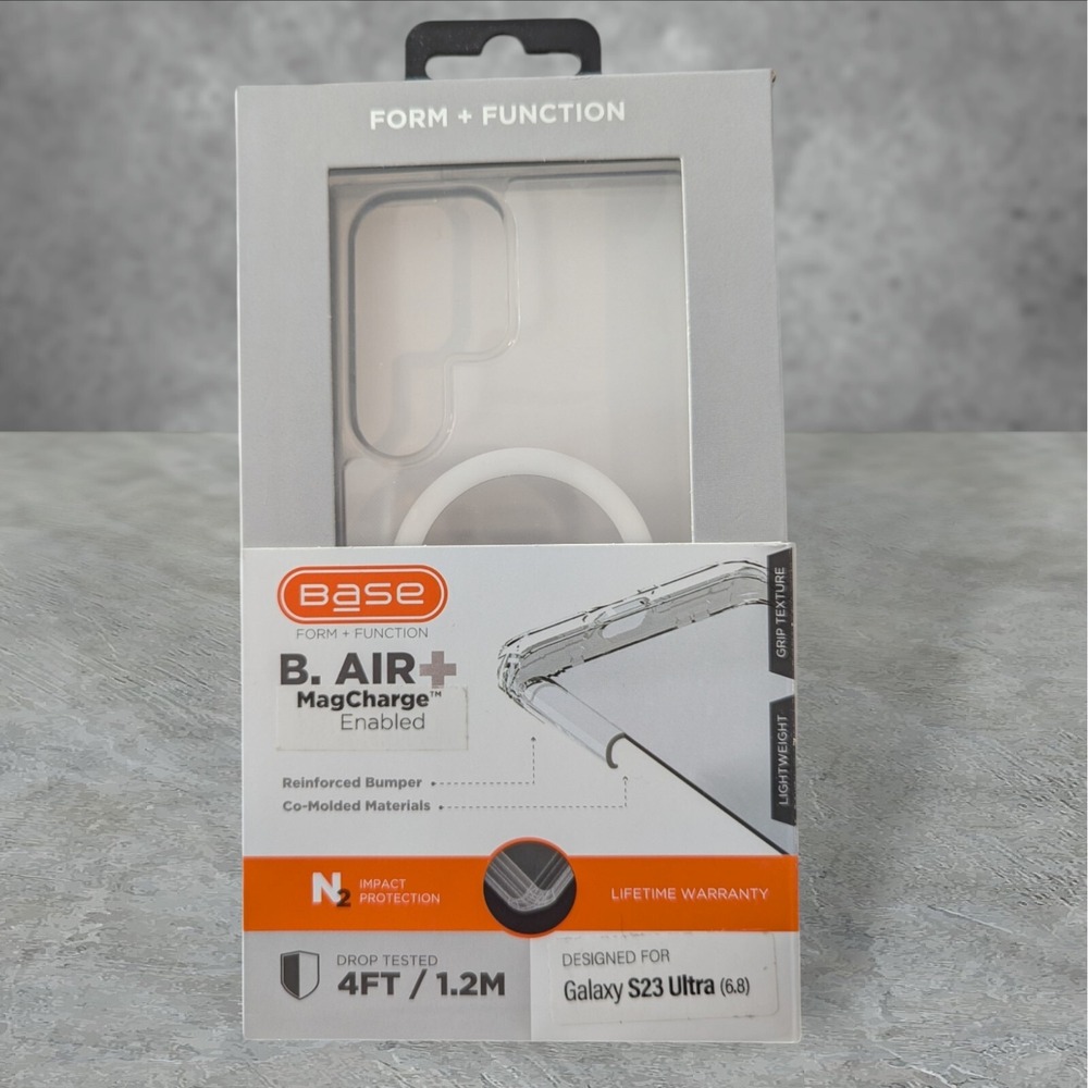 W7. Base B. Air+ Case For Samsung Galaxy S23 Ultra, In Clear W/MagCharge
